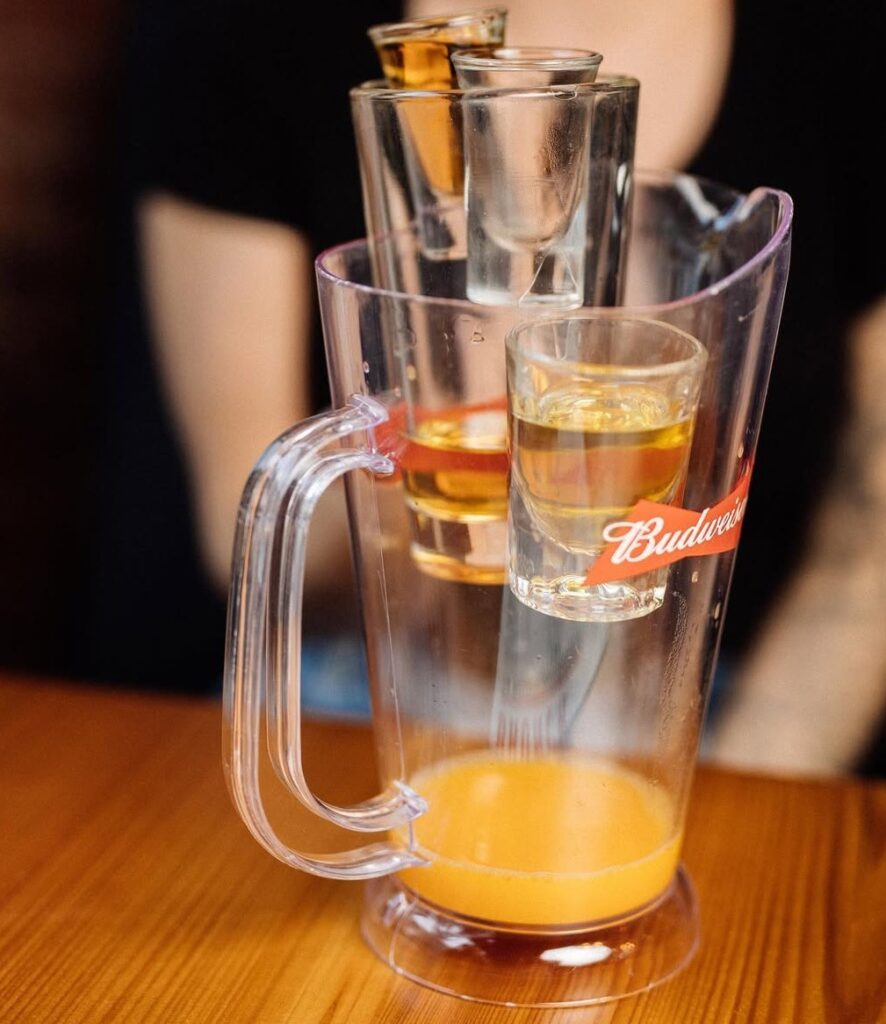 The Inception Bomb cocktail served with fire and flair at Warehouse Canada.